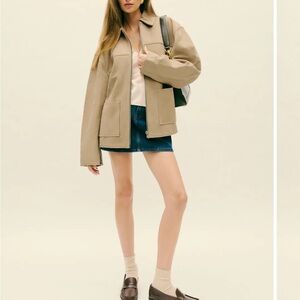 Reformation Veda Oversized Leather Bomber NWT